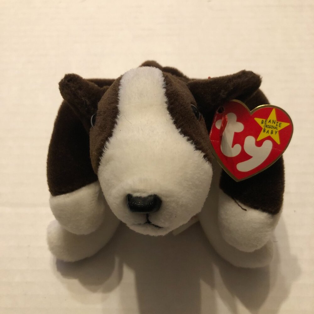 Ty new beanie baby Bruno the Bull Terrier dog 1997 with true errors - Picture 2 of 16